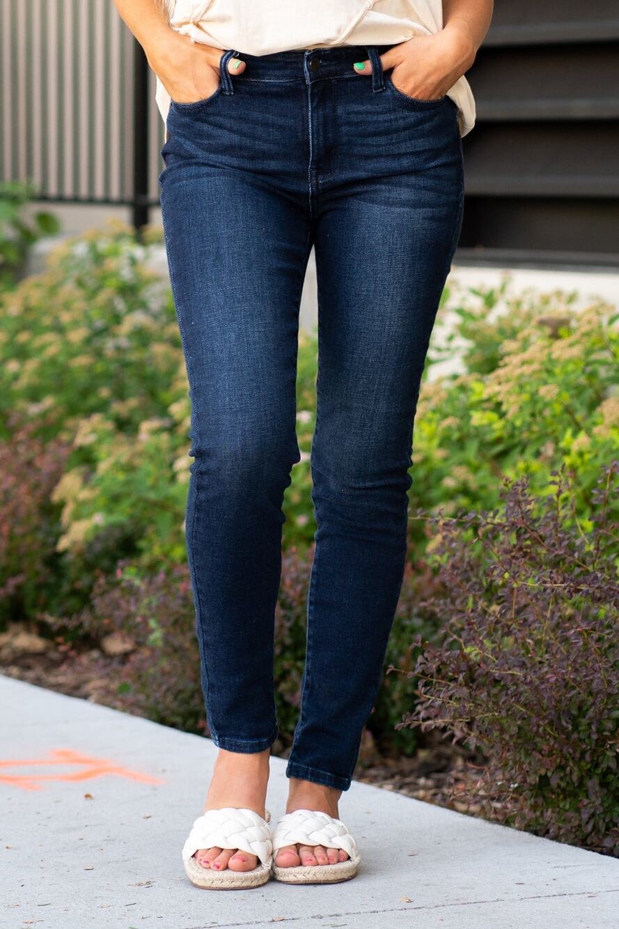 Judy Blue Aspen High Rise Skinny Fit Jeans Size 11/30 Dark Wash *82132 *EUC